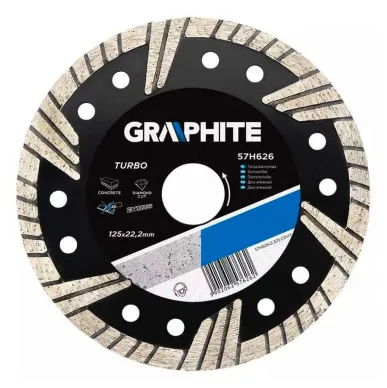 Diamond cutting disc 125 mm Turbo Graphite