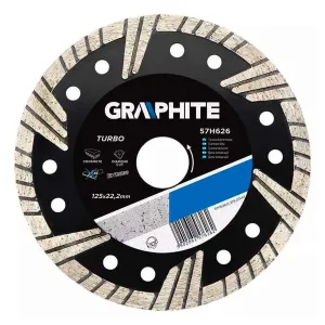 Diamond cutting disc 125 mm Turbo Graphite