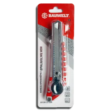 18 mm snap-off knife with blade extension regulator Bau Welt