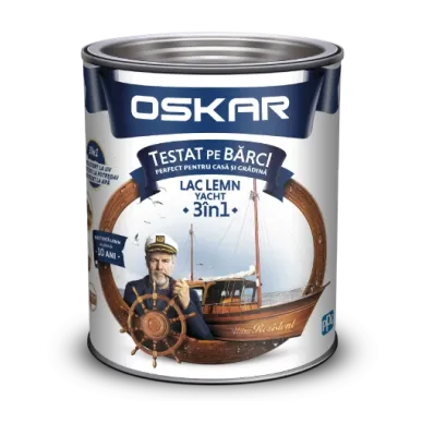 Лак для дерева 0,75 л темный махагон Yacht 3 in 1 Oskar