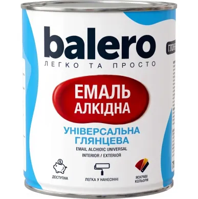 Эмаль алкидная светло-серая ПФ-115 Balero 0.8 кг