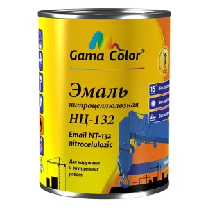 Нитроэмаль НЦ-132 черная 0,8 кг Gama Color