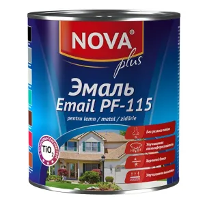 Эмаль алкидная черная 0,8 кг Nova Plus
