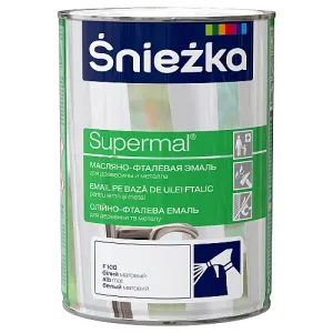 Эмаль масляно-фталиевая 0,8 л коричневая Supermal Sniezka