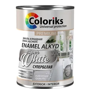 Премиум-эмаль супербелая 0,9 кг Coloris