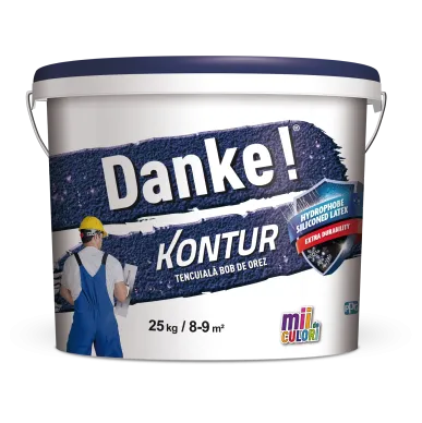 Decorative plaster grey Accent with rice grain type Kontur Danke!