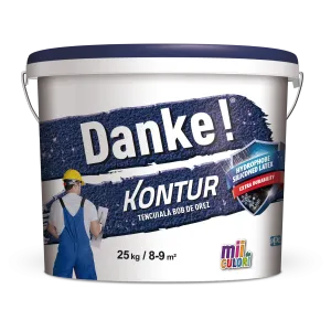 Декоративная штукатурка Барашек серый Accent Kontur Danke!