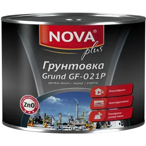 Грунт ГФ-021П серый 0,9 кг Nova Plus