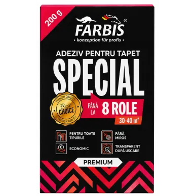 Клей для обоев специальный FARBIS PREMIUM SPECIAL 200 gr