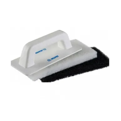 Grout float with a set of abrasive pads Mapei