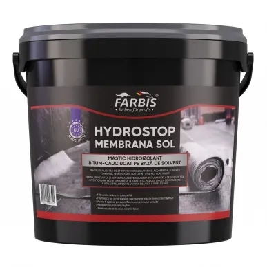 Мастика битумно-каучуковая 5 кг Hydrostop Membrana Sol