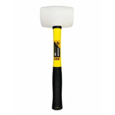 SmartFix Profi 0.7 kg White Rubber Mallet with a Rubberized Fiberglass Handle