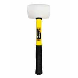 SmartFix Profi 0.7 kg White Rubber Mallet with a Rubberized Fiberglass Handle