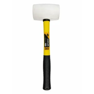 Rulou de cauciuc alb SmartFix Profi 0,25 kg, cu mâner cauciucat din fibră de sticlă