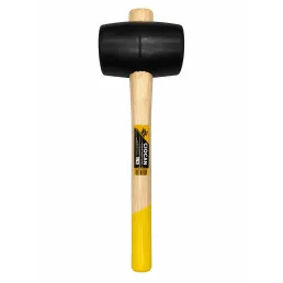 SmartFix Profi 0.7 kg Black Rubber Mallet with Wooden Handle