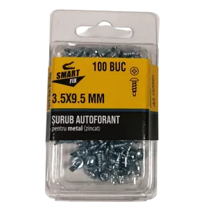 Surub autofiletant metal-metal cu burghiu 3,5*9,5 zincat 54SFP (100 buc.)