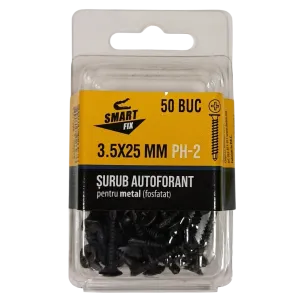 Șurub autofiletant pe metal 3,5*25 cu burghiu fosfatizat 59SFP (50 buc.)