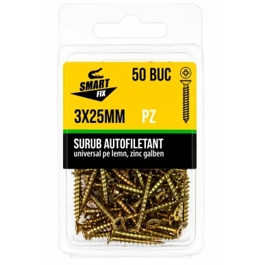 Саморез универсальный по дереву 2,5*10 PZ 58SFP (50 шт.)