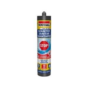 Силикон санитарный прозрачный Stop Soudal