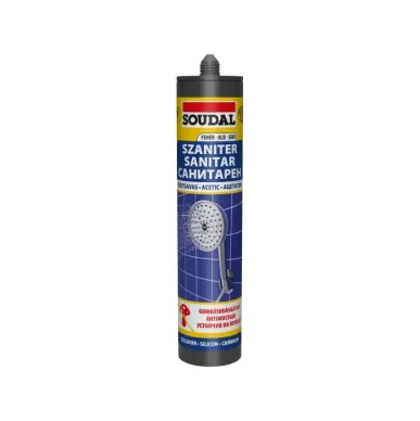 Силикон санитарный белый Soudal