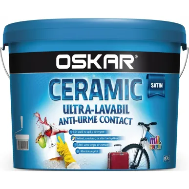 Краска ультра-моющаяся 2,5 л белая Satin Ceramic Oskar