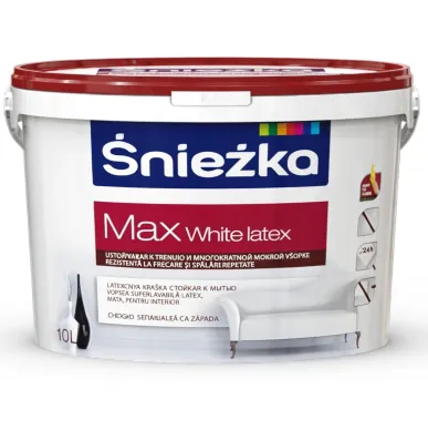 Краска моящаяся 1 л Max White Latex Sniezka