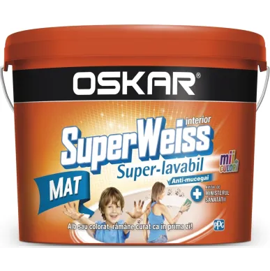 Краска супер-моющаяся 2,5 л белая Mat SuperWeiss Oskar