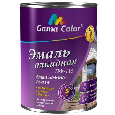 Эмаль алкидная ярко-зеленая 0,9 кг Gama Color